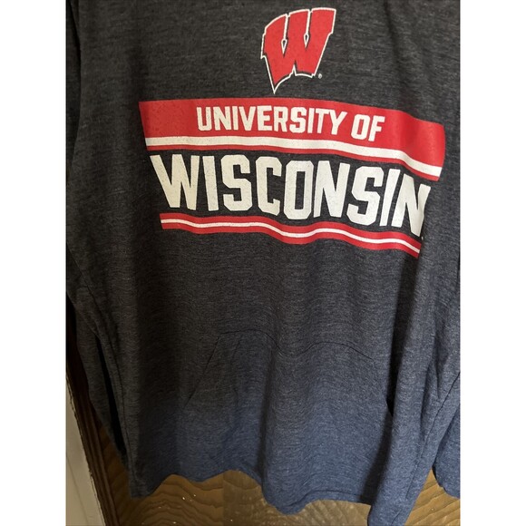 L University Of Wisconsin Dark Gray Woman Hoody Made In Salvador By Gear Sport - Picture 3 of 6